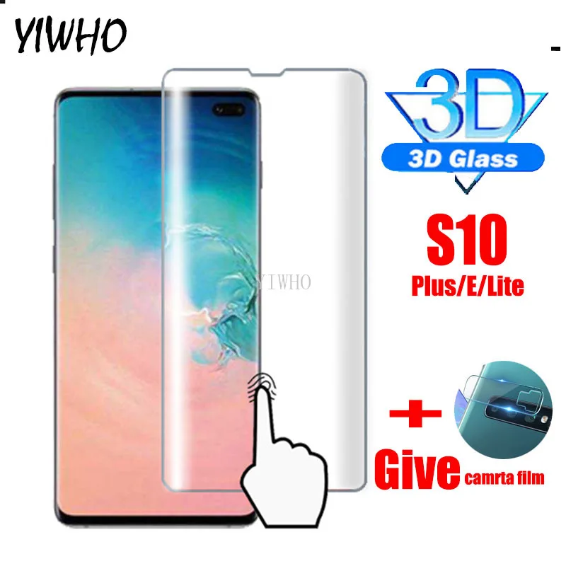 3D изогнутая на Samsung Galaxy S10 Plus Lite S10E Защитная пленка для экрана и объектива камеры