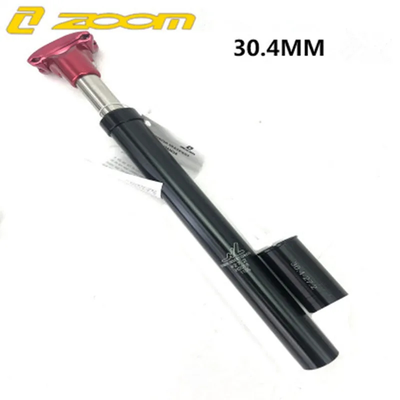 Zoom suspensao горный велосипед 27,2/33,9x350 мм espigao de selim de aluminio Absorvente de choque de bicicleta - Цвет: Black red  30.4