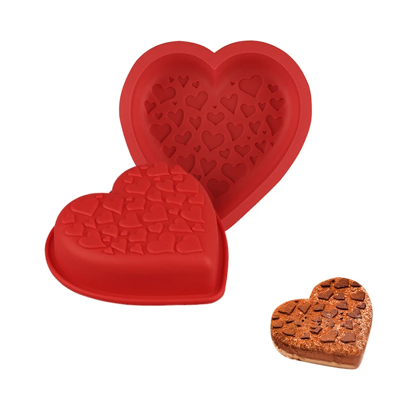 

Heart Shape Silicone Cake Pan For Pie Pizza Cake Mold DIY Non-Stick Bread Pudding Muffin Dessert Baking Mould Bakeware