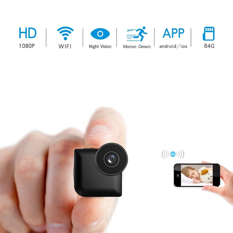 

C3 Mini WiFi IP Camera Wireless P2P Remote Control Night Vision Mini Camcorder Outdoor HD 720P Micro Action HOME Security Camera