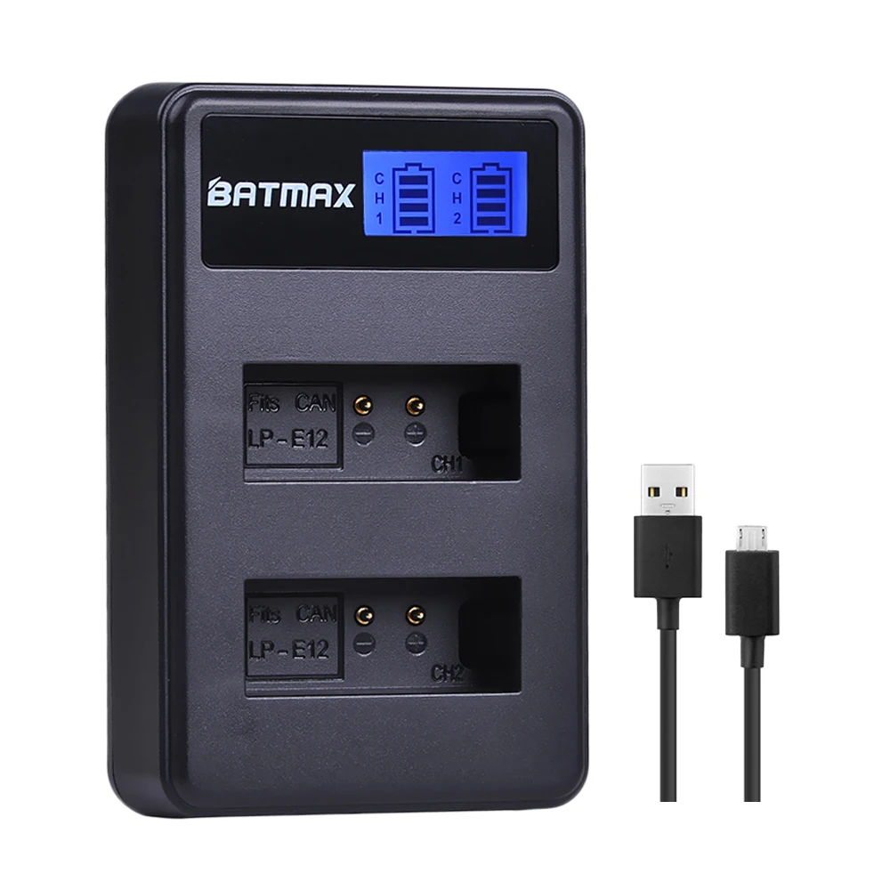 4 шт 1800mAh LP-E12 LP E12 LPE12 литий-ионная батарея+ lcd USB двойное зарядное устройство для камеры Canon EOS M50, EOS M100, 100D Kiss X7 Rebel SL1