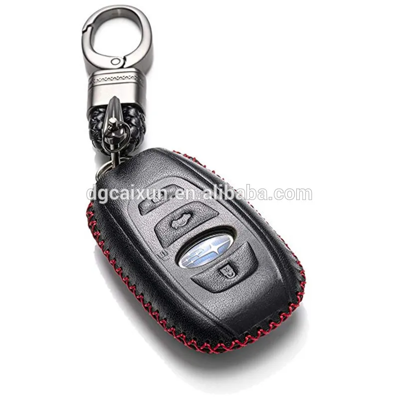 Genuine Leather Remote Key Fob Case Cover Protector for Subaru Forester Impreza Outback WRX BRZ XV Crosstrek