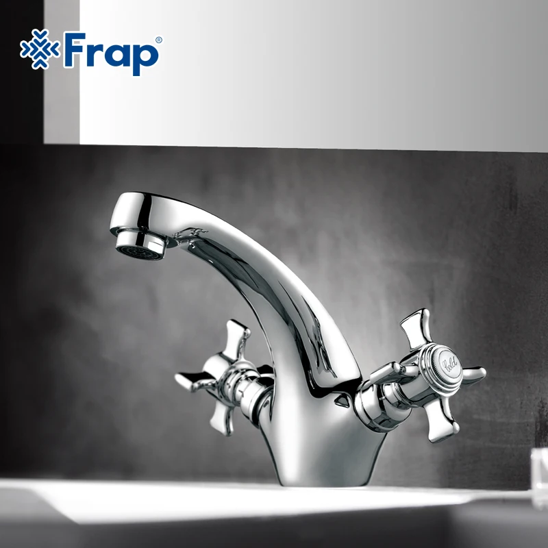 Online Frap Silber Messing bad leuchten Becken Wasserhahn Dual griff heißen und kalten wasserhahn mischer für bad torneira grifo f1024