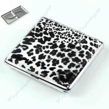 

Leopard Pattern Pocket Leather Cigarette(20 pcs) Tobacco Case Box Holder Z07 Drop Shipping