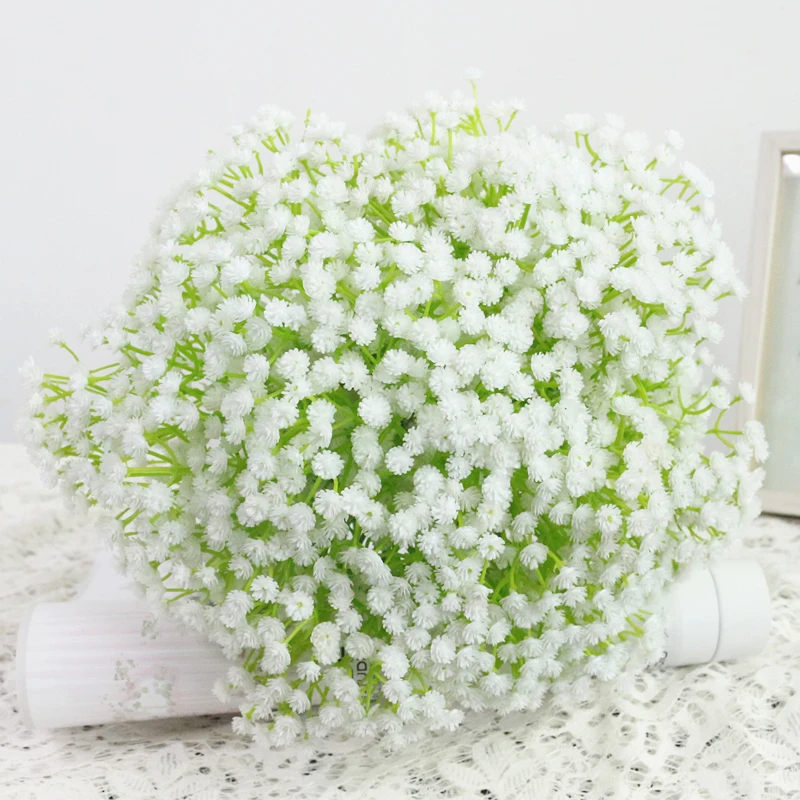 JAROWN Simulation Gypsophila Flower Branch Artificial Wedding Decorative DIY Silk Fake Flower Home Party Feast Decor Flores  (11)