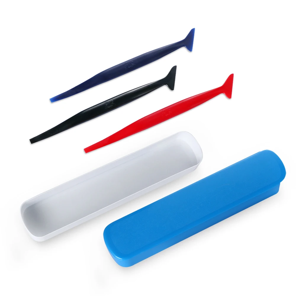 Raspador de Lâmina de Limpeza do Limpador de Borda Ferramentas de Processamento de Old Caixa Vinyl Film Wrap Ferramentas Glue Remover Borda Lacuna Carro Acessórios 3 Pçs - Car 2 High Quality Automóveis e motos