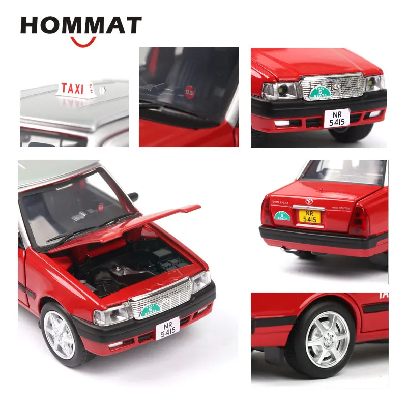 Модель автомобиля HOMMAT в масштабе 1:32 Toyota Crown модель такси литой и игрушечный