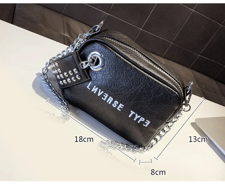 NIGEDU Luxury mini flap bag women chains Crossbody bag Fashion Designer rivet girls Handbag female Shoulder bag Clutch wallet (17)