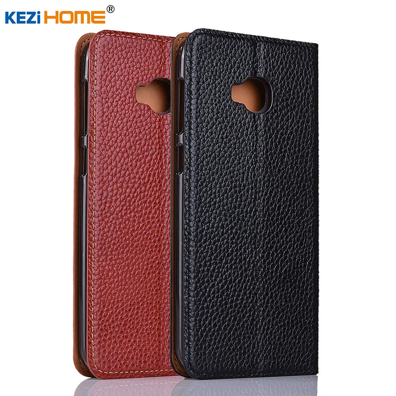 Чехол для Asus ZenFone 4 Selfie ZD553KL KEZiHOME Litchi из натуральной кожи с откидной крышкой и