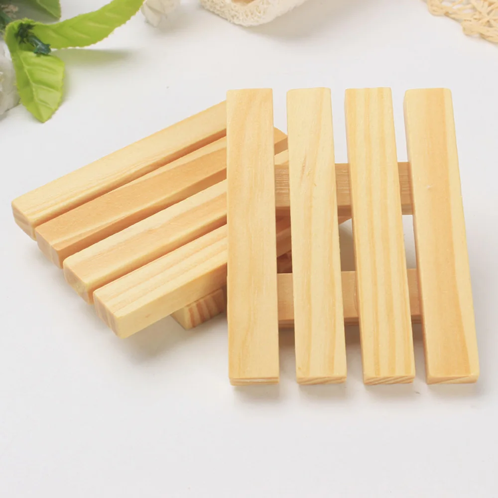 

Soap Holder Dish Bathroom Shower Storage Support Plate Stand Wood Box Natural Soap Dishes Drain Tray Holder Dropship