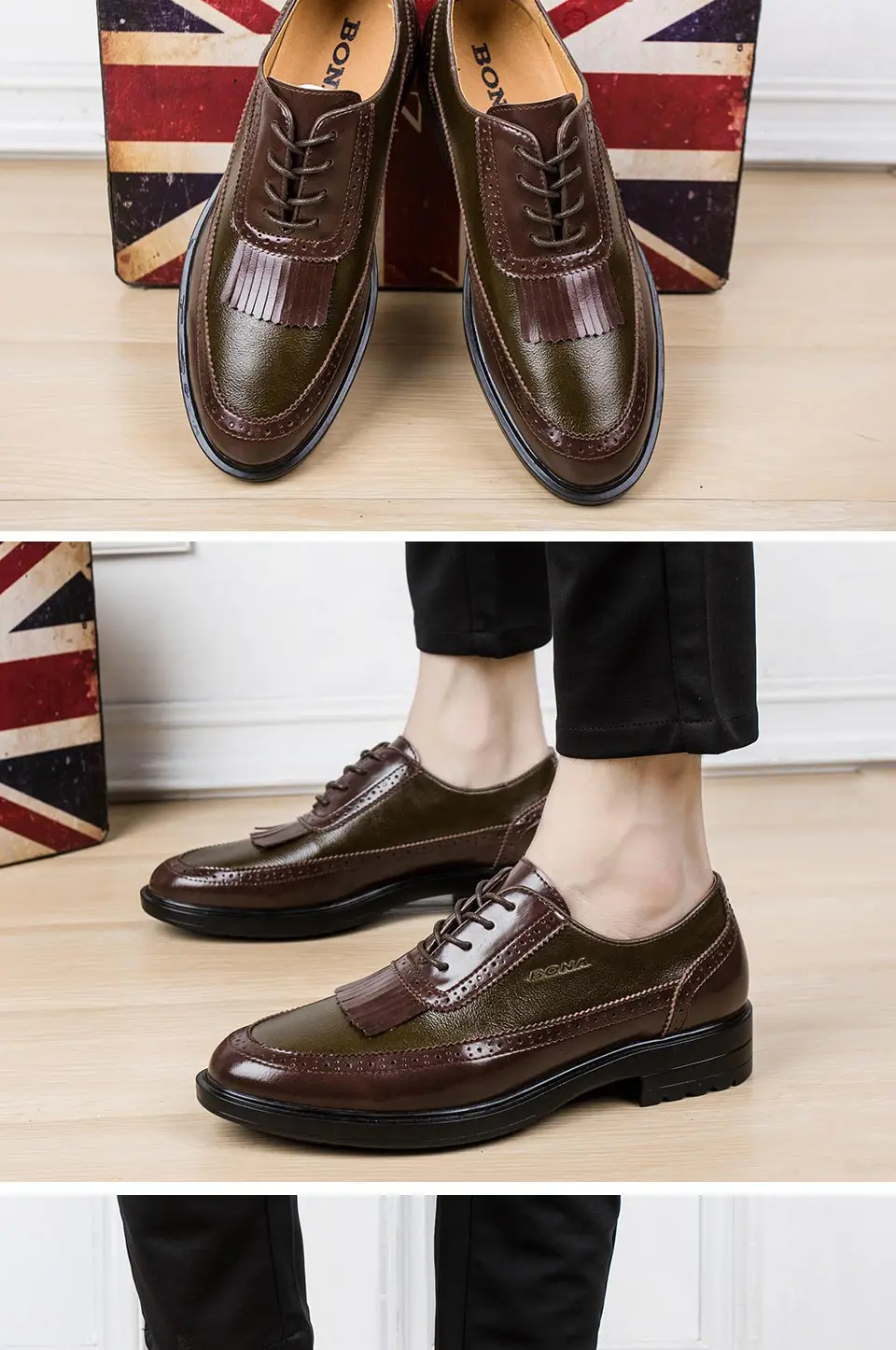 BONA/Новое поступление; Популярные стильные мужские официальные туфли; Мужские модельные туфли из натуральной кожи; мужские офисные туфли с круглым носком; Быстрая