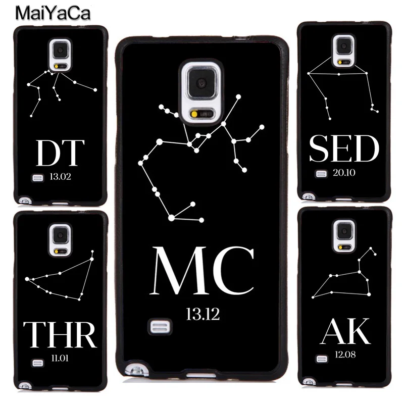 

MaiYaCa PERSONALISED STARS COSMIC ZODIAC INITIALS Phone Cases For Samsung Galaxy S6 S7 edge S8 S9 S10 plus Note 9 8 Back Cover