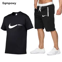 2019 новейшая Мужская мода из двух частей футболка + шорты костюм мужская летняя Высокая футболка модная футболка Качественная мужская