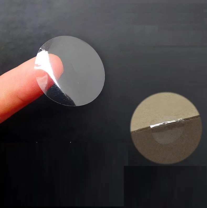 1000PC PVCSealing Label Sticker 30x 30mm Transparent new