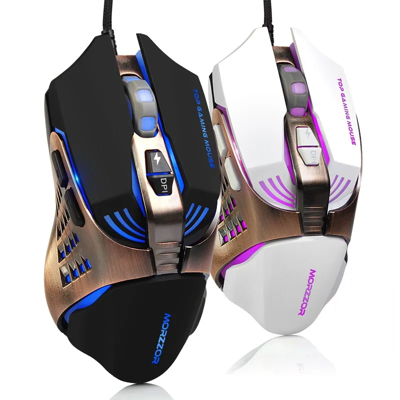 

2017 New Arrival Ergonomics Wired USB Backlit Gaming Mouse 7 Buttons Backlight 4 Colors Light 3200DPI For Pro LOL CF Gamer Mice