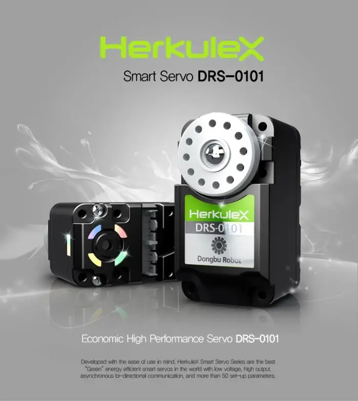 

Korea Dongbu HerkuleX DRS-0101 Smart Digital Servo, Carbon Brush Cored DC Motor 12kg 320 degrees 7.4V for robots etc.
