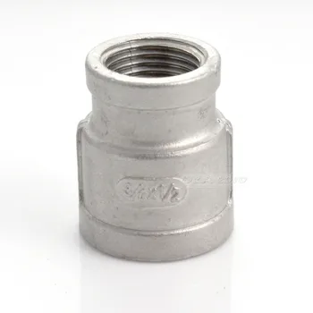 

MEGAIRON BSPT 3/4"-1/2" Female Reducer Nipple Threaded Pipe Fitting Stainless Steel 304