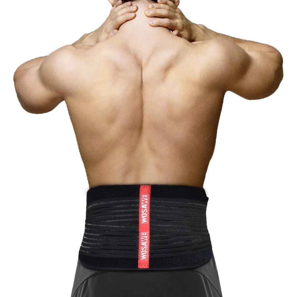 WOSAWE поясничная поддержка пояс триммер для талии двойная регулировка боли в спине облегчение талии спорт Мотокросс тренажерный зал фитнес пояс