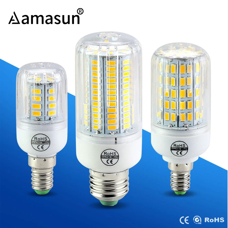 Светодиодная лампа E27 5730 SMD LED Corn Bulb 220V 24 30 42 64 80 89 108 136 светодиодный s Focos Luz E14 Bombillas