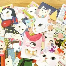 10 шт визитная карточка кошка открытка Мода милый День рождения открытка поздравительная Подарочная открытка Рождественская открытка