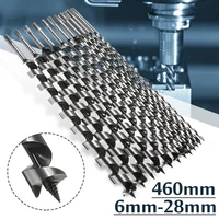 לעיבוד עץ 460Mm לונג 6-28Mm אוז Drill Bits עץ קרפנטר בנייה תחביב עץ מקדחות סט לעיבוד עץ (1)