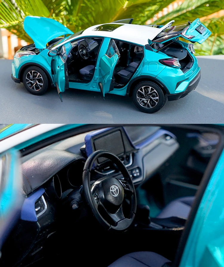 6 цветов 1:18 TOYOTA C HR модель из цинкового сплава высококачественная металлическая