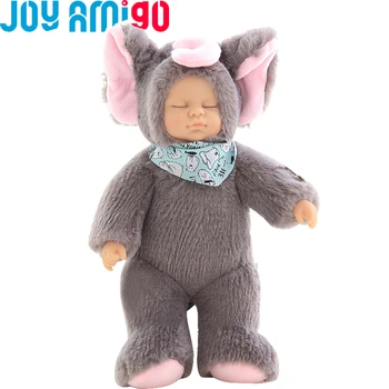 

Cute Sleeping Baby Doll In Different Animal Customs -Stuffed Plush Doll Rag In Take Off Cosplay Cap -Best Gfit For Kids Playmate