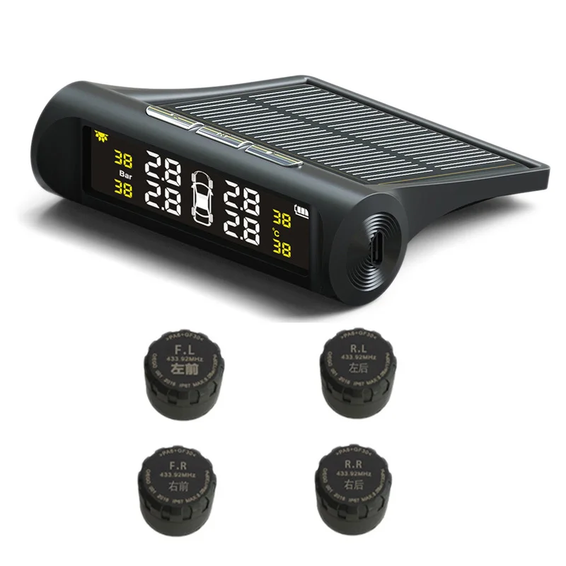 Хит продаж умная Автомобильная TPMS шина Pressur MonitoringSystem солнечная зарядка ЖК