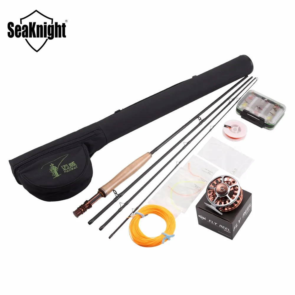 

SeaKnight MAXWAY HONOR 5/6# Fly Fishing Rod Combo 2.7m Rod Metal Fly Fishing Reel Connector Line Lure Rod Bag Box Fishing Set