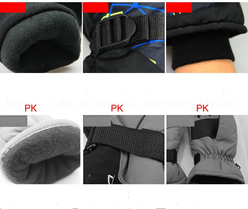 Горизонтальные лицевые теплые лыжные перчатки, мужские и женские зимние уличные Нескользящие износостойкие велосипедные перчатки