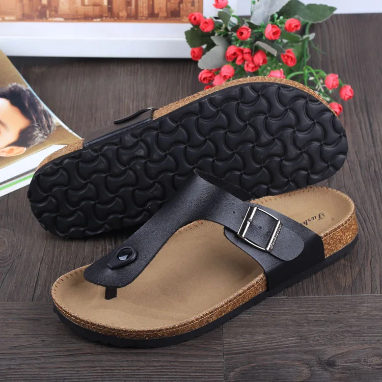 Sandalias de corcho de marca famosa para mujer, chanclas de zapatos de plataforma de color sólido, zapatillas de playa para amantes - AliExpress Calzado