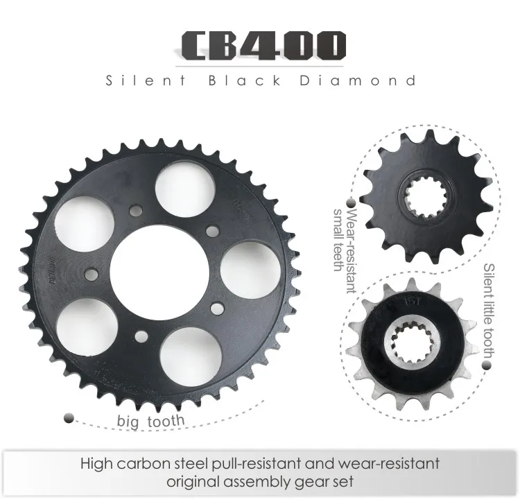 525H 15T 44 T двигатель мотоцикла лучший приводной цепи и передний задний Набор звездочек для HONDA CB400 CB 400 супер четыре H-VTEC 15 44 зубьев