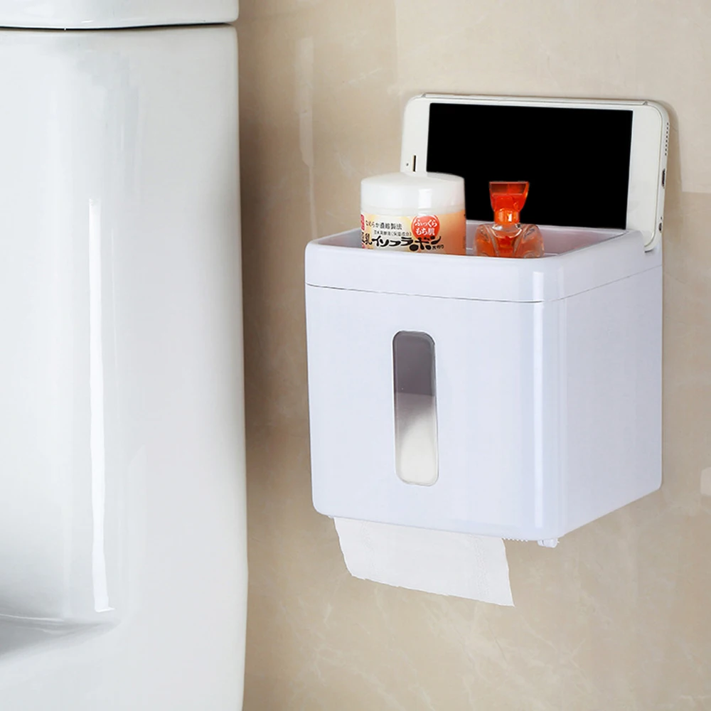 New White Multi function bathroom toilet paper holder place mobile