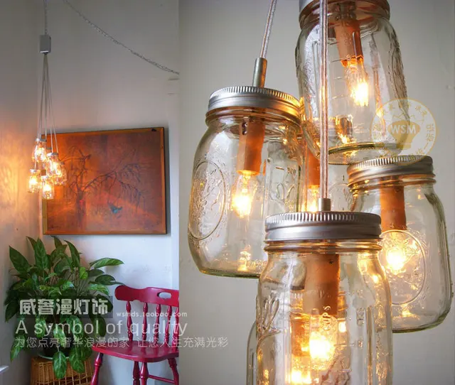 Vintage Modern Clear Gl Bottle Pendant Light Mason Jar Hanging Vintage Modern Clear Gl Bottle Pendant Light Mason Jar Hanging Lamp Shade Lighting Art Deco Dining