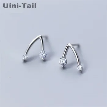 

Uini-Tail classic hot 925 sterling silver wish bone earrings Korea small fresh mini simple temperament design jewelry GN669