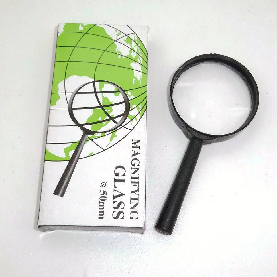 1 pc 50mm small magnifying glass hand held magnifier reading newspaper