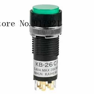 

[ZOB] Self-locking button switch KB-26CKW01 round KB-26RK rectangle Japan nkk illuminated pushbutton switch --5PCS/LOT