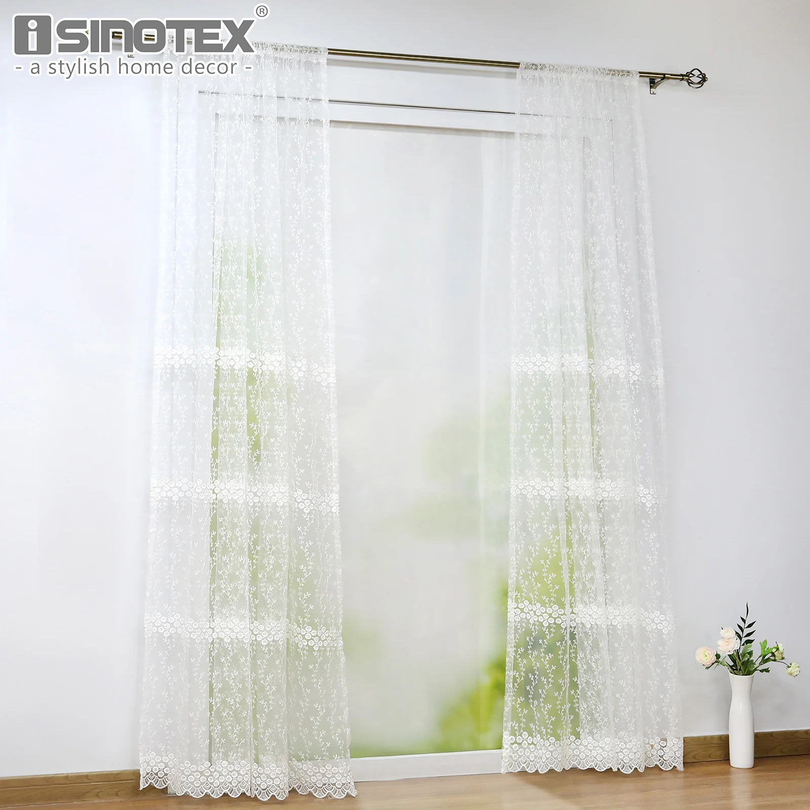 Embroidered White Tulle Lace Fabric Curtains Sheers Past Living Room Bedroom Curtain Panel D Decor Grommet Hook Aliexpress Embroidered White Tulle Lace Fabric
