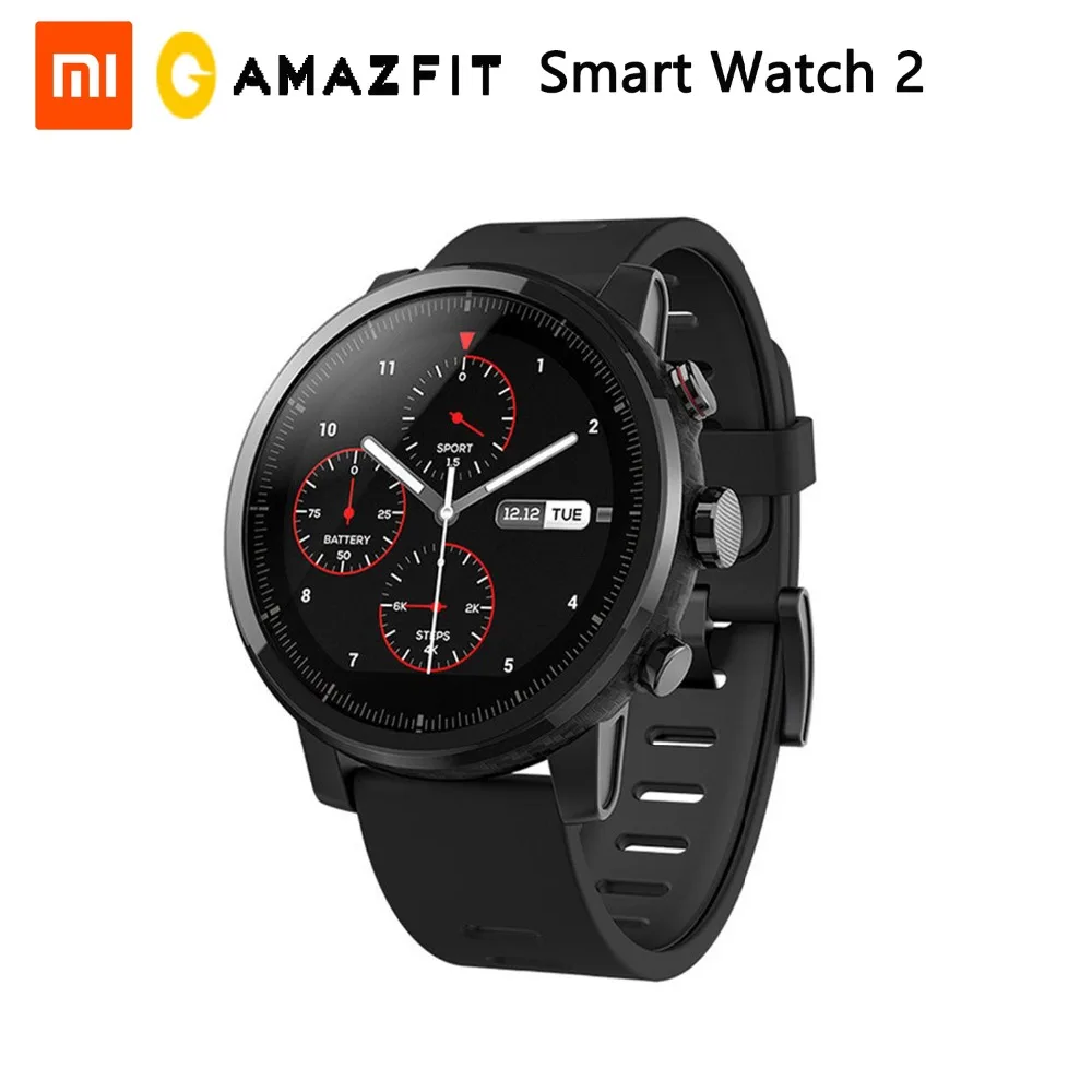 Xiaomi AMAZFIT спортивные Смарт-часы 2,0 фитнес мониторинг здоровья Bip международная версия водонепроницаемые Bluetooth 4,0 Смарт-часы