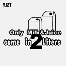 YJZT – autocollant de voiture en vinyle, 13.5CM x 8.8CM, intéressant uniquement le lait et les jus, disponible en 2.0 litres, C11-2003