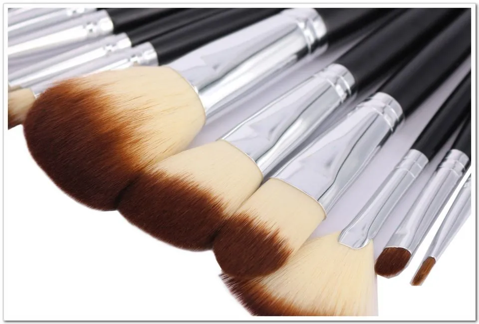 Профессиональный набор кистей для макияжа 15 шт. высокое качество набор инструментов для макияжа черный