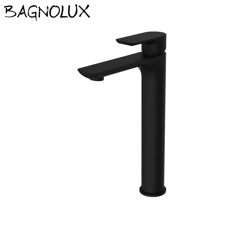 Preise BAGNOLUX Großhandel Top Fashion Neue Ankunft Zeitgenössische Einzigen Griffe Matte Schwarz Becken Set In Bad Schiff Wasserhahn 87001