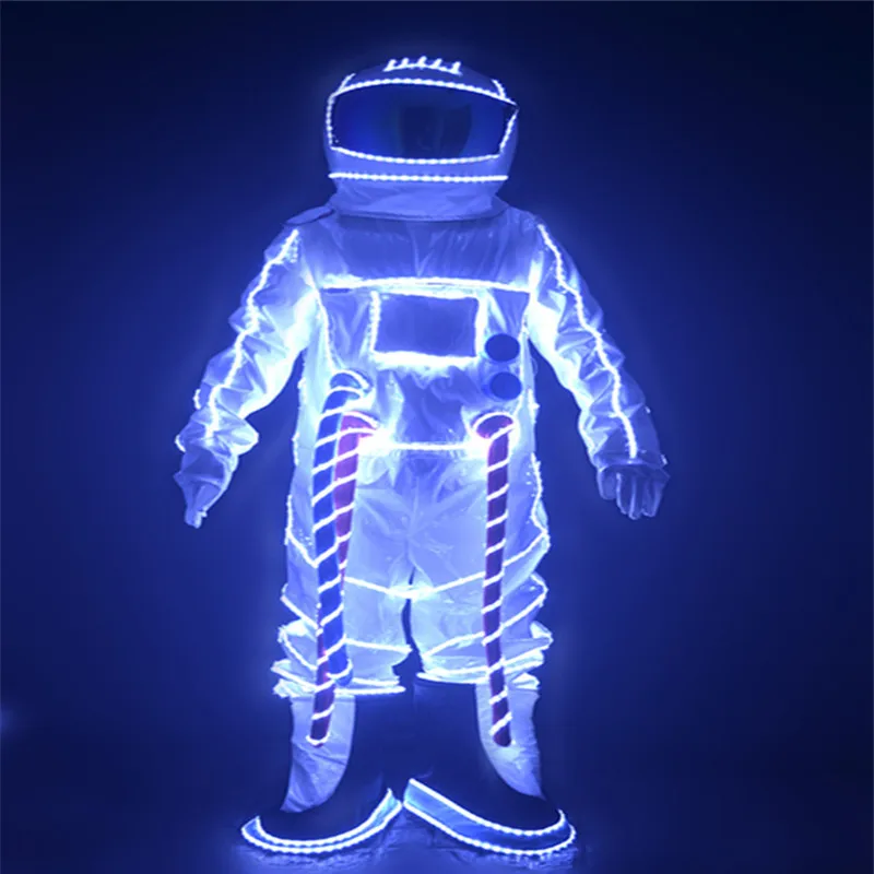 KS77 Party cosplay ballroom dance led costumes luminous robot men suit astronaut show perform outfits dj wear RGB colorful cloth | Дом и сад