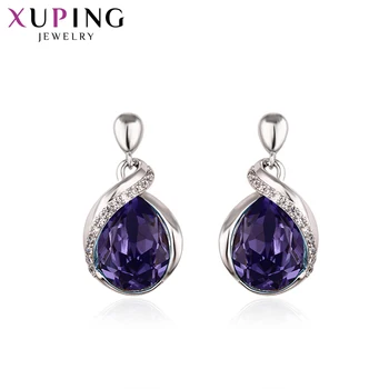 

Xuping Simple Round Hoop Earrings Temperament Crystals from Swarovski Luxury Jewelry Christmas Gifts for Women S144.2---93827