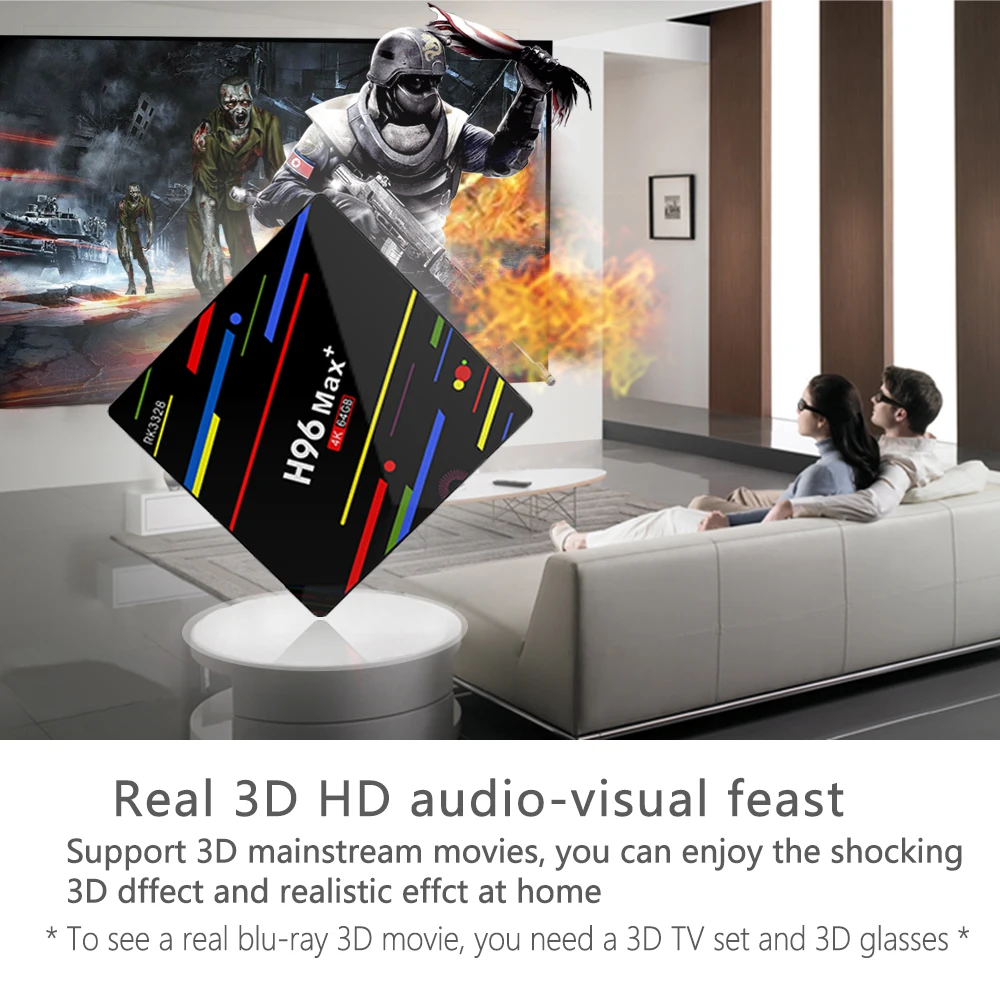 2018 новые продукты фабричная розетка H96 MAX + VOICE Android 8,1 OS 4G + 64G Android tv BOX x96 mini