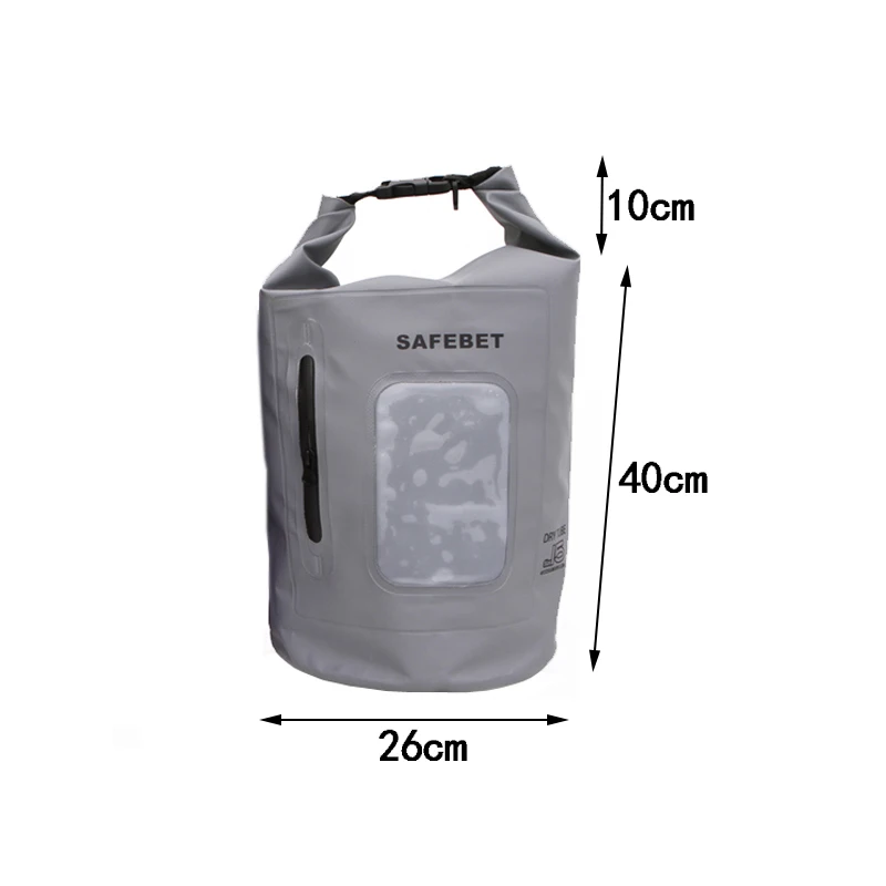15L River Trekking bolsas deporte al aire libre de la playa que acampa bolso seco impermeable ventana pivotante natación almacenamiento bolsa resistente al agua