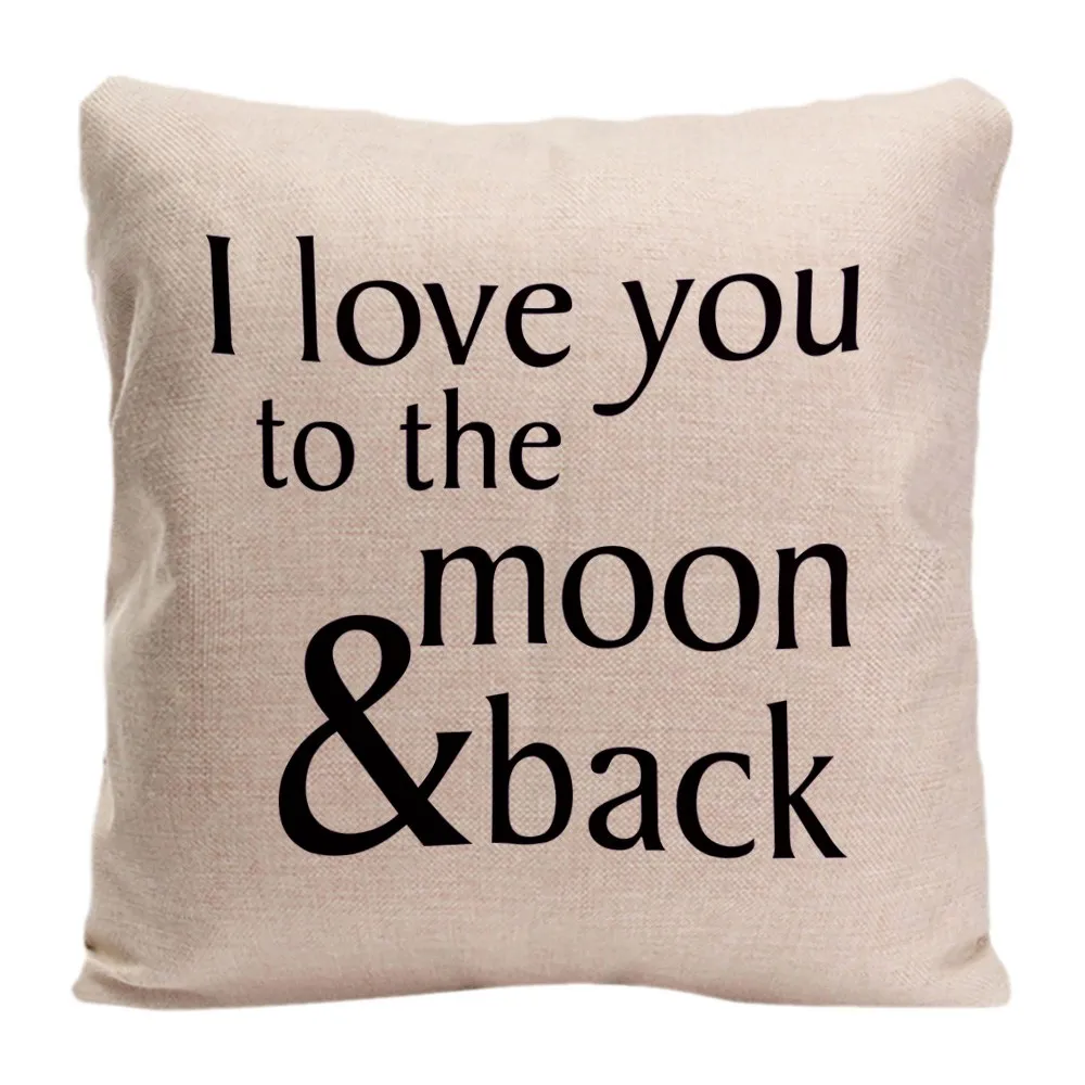 I Love You To The Moon и задняя Наволочка декоративная подушка для автомобильных обложек с