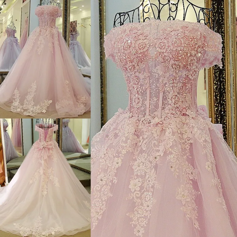 Роскошный корсет, украшенный кристаллами, с кружевными цветами и коротким рукавом, свадебное платье высокого качества на заказ, свадебное