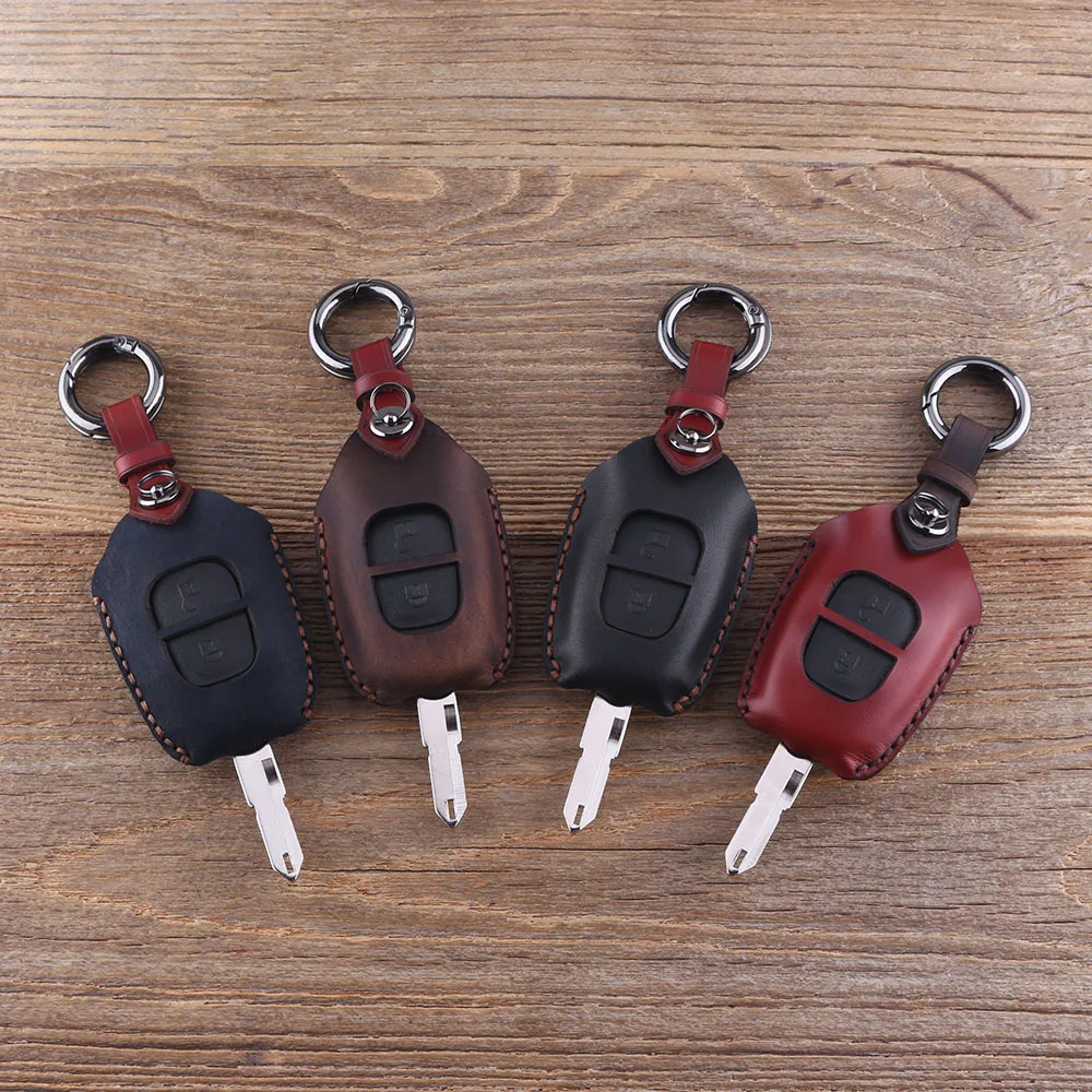 KEYYOU! Кожаный чехол для ключа автомобиля Renault Trafic Master Vivaro Movano Kangoo брелок 2 кнопки ключ чехол для ключей
