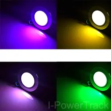 10 Вт цвет AC85V-265V изменение дистанционного потайной шкаф RGB Светодиодная потолочная лампа прожектор цветной яркий светодиодный свет для дома